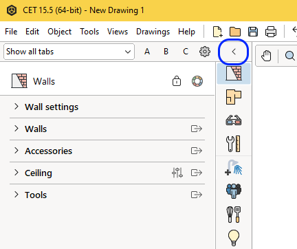 Collapse Expand Component Tabs